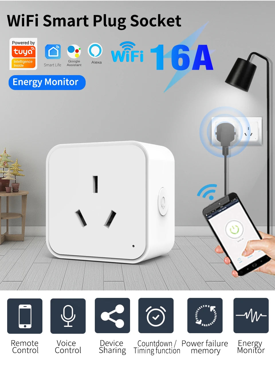 NexaBYZ Smart WiFi Power Socket (AU Plug)