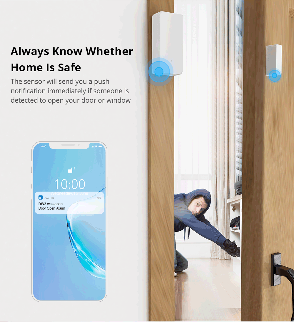 NexaBYZ Smart WiFi Window & Door Alarm Sensor