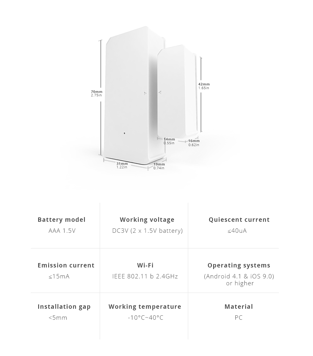 NexaBYZ Smart WiFi Window & Door Alarm Sensor