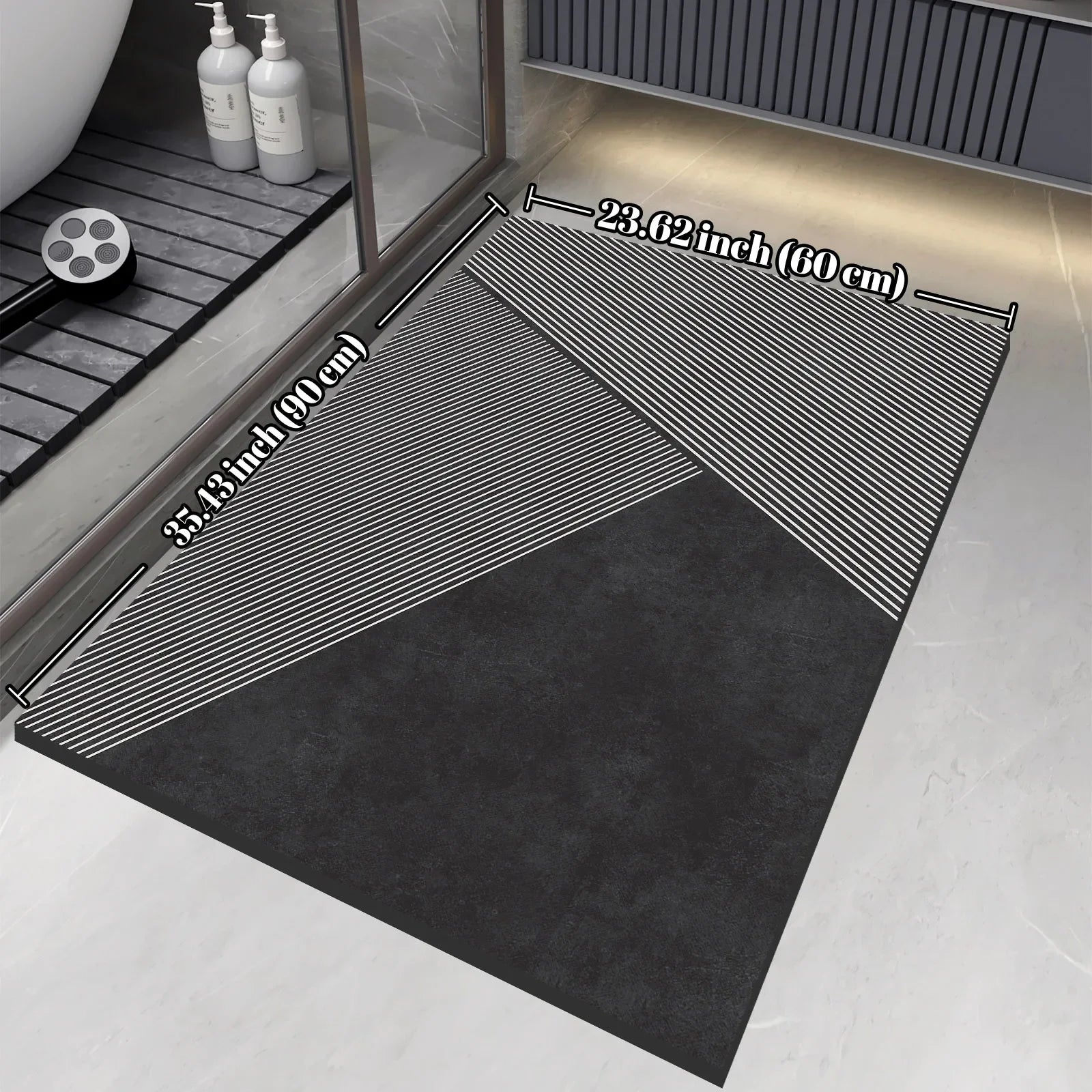NexaBYZ HydroDry Non-Slip Bathroom Mat