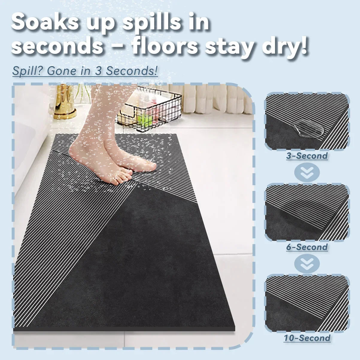 NexaBYZ HydroDry Non-Slip Bathroom Mat