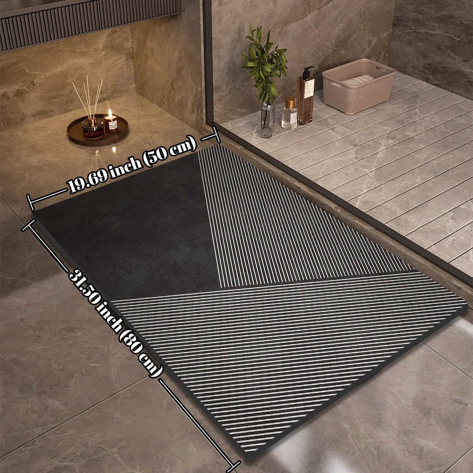 NexaBYZ HydroDry Non-Slip Bathroom Mat