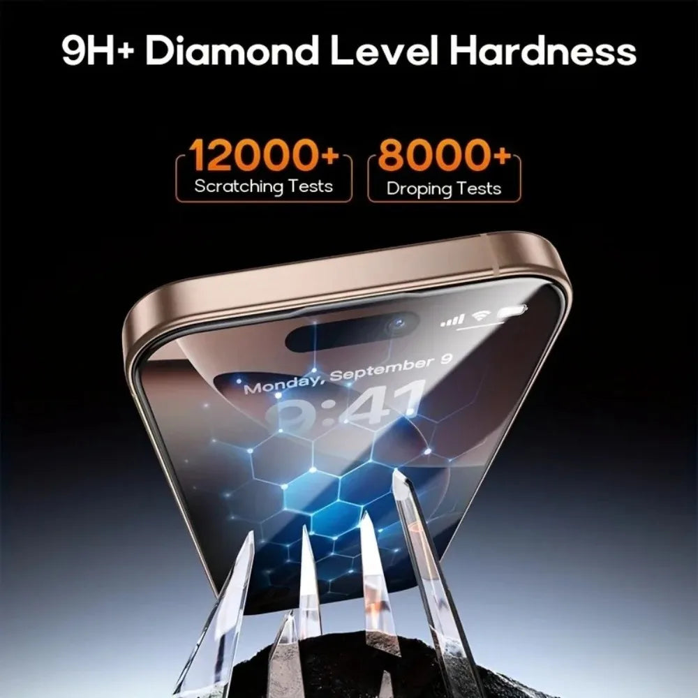 3Pcs Anti Spy Tempered Glass  iPhones Screen Protector