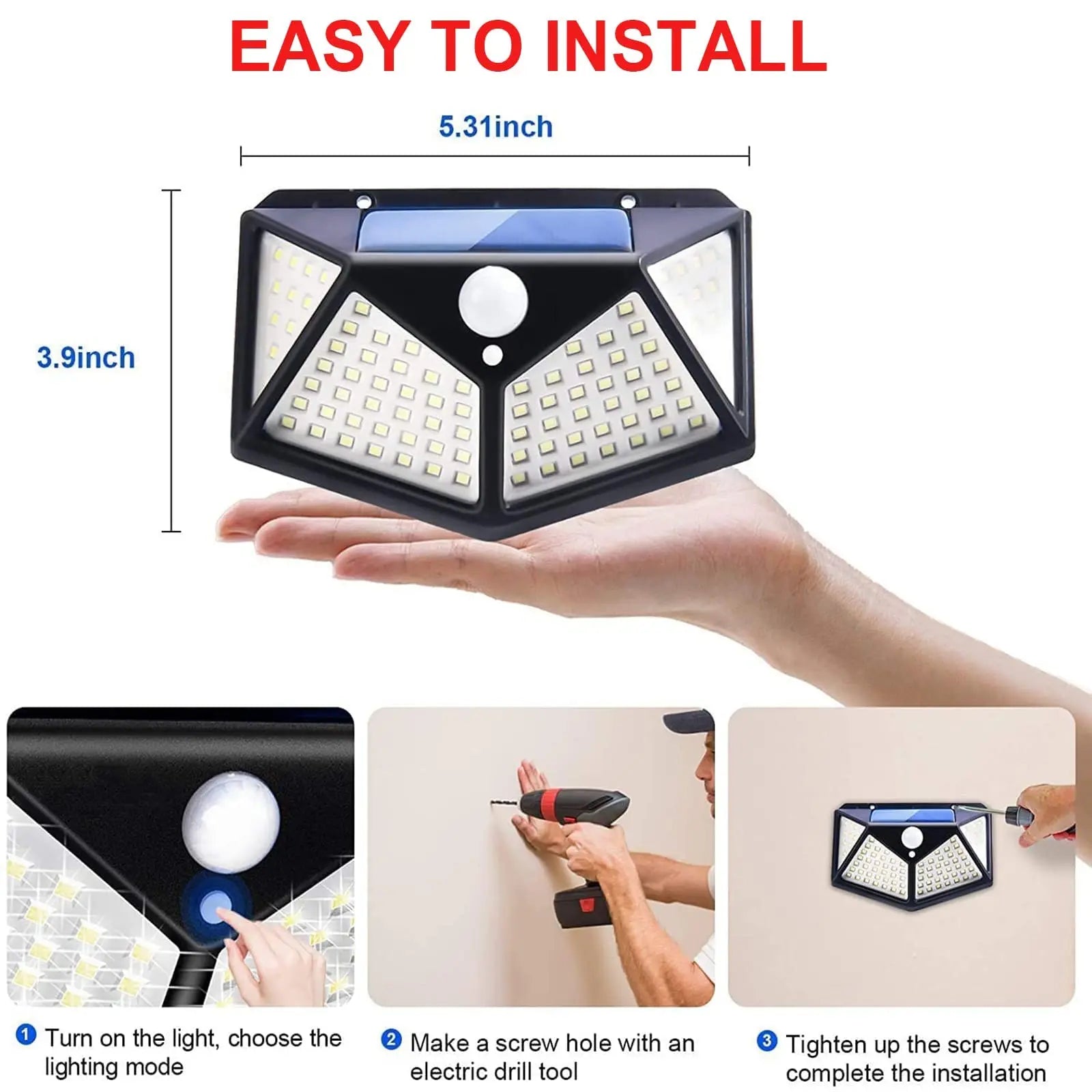 NexaBYZ SolarGuard Waterproof Motion Sensor Light